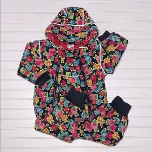 HANNA ANDERSSON VGUC Multicolor Floral Insulated Water Resistant Hooded Snowsuit
